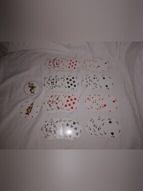 Vintage Round Playing Cards Complete Deck Round Made in Hong Kong Retro